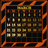 Calendar 2010 Quilt Blocks Machine Embroidery Designs