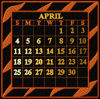 Calendar 2010 Quilt Blocks Machine Embroidery Designs