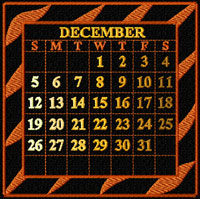 Calendar 2010 Quilt Blocks Machine Embroidery Designs