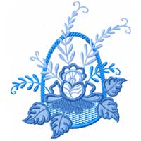 Bunch in basket Machine Embroidery Design