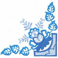 Large Corner Machine Embroidery design