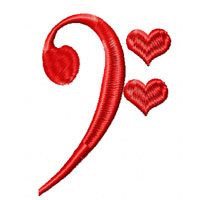 Valentines - Musical Love Machine Embroidery Design
