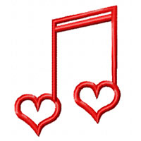 Valentines - Musical Love Machine Embroidery Design