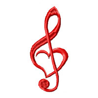 Musical Love 10 Machine Embroidery Designs 4x4