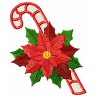 Christmas Motifs: Poinsettia Machine Embroidery Design