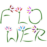 Flowers Alphabet Font Machine Embroidery Designs 4x4