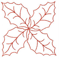 Bells And Holly leaves Machine Embroidery design