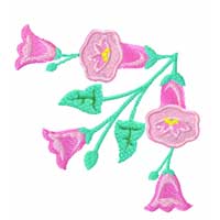 Bluebells Flower Machine Embroidery Design