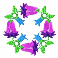 Bluebells Flower Machine Embroidery Design