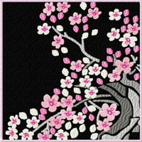 Cherry Blossom Quilt Motifs/Blocks Machine Embroidery Designs