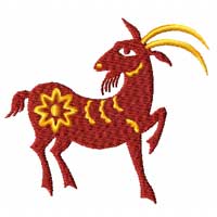 chinese Zodiac Machine Embroidery Design: Goat