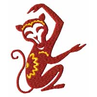 chinese Zodiac Machine Embroidery Design: Monkey 