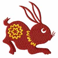 chinese Zodiac Machine Embroidery Design: Rabbit