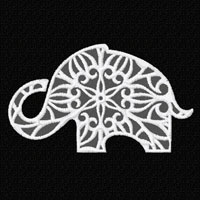 Lacy Elefant   Machine Embroidery Designs