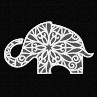 Lacy Elefant   Machine Embroidery Designs