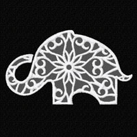 Lacy Elefant   Machine Embroidery Designs