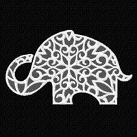 Lacy Elefant  Machine Embroidery Designs