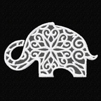 Lacy Elefant   Machine Embroidery Designs