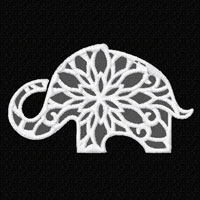 Lacy Elefant   Machine Embroidery Designs