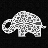 Lacy Elefant   Machine Embroidery Designs