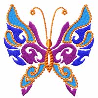 Fairy Butterfly and Flowers Machine Embroidery Designs set 4x4