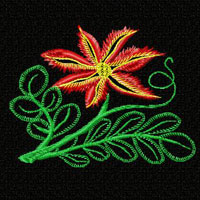 Flower Machine Embroidey Design