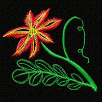 Flower Machine Embroidey Design