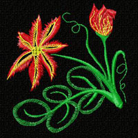 Fantasy Flowers Machine Embroidery Designs 4x4