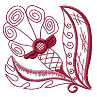 Flower Machine Embroidey Design