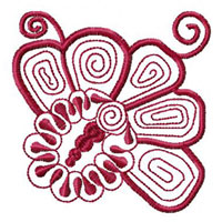 Flower Machine Embroidey Design