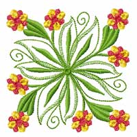 Flower Machine Embroidey Design