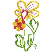 Fantasy Flowers Machine Embroidery Designs 5x7