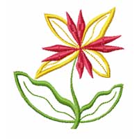Flower Machine Embroidey Design