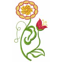Flower Machine Embroidey Design