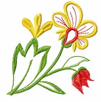 Flower Machine Embroidey Design