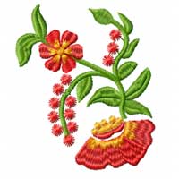 Flower Machine Embroidey Design