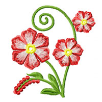 Flower Machine Embroidey Design