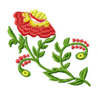 Flower Machine Embroidey Design