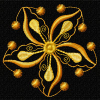 Elegant Flowers Machine Embroidery Design