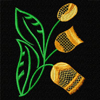Flower Machine Embroidey Design