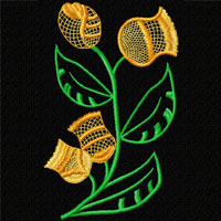 Flower Machine Embroidey Design