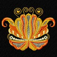 Flower Machine Embroidey Design