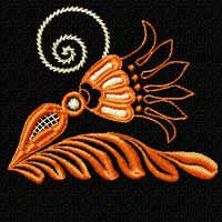 Flower Machine Embroidey Design