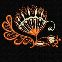 Flower Machine Embroidey Design