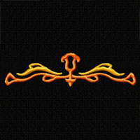 Flame Ornament Machine Embroidery design
