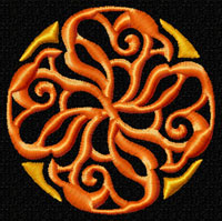 Flame Ornament Machine Embroidery design