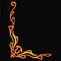 Flame Ornament Machine Embroidery design