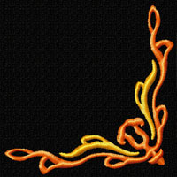 Flame Ornament Machine Embroidery design