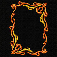 Flame Ornament Machine Embroidery design