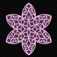 Lacy Flowers 12 Machine Embroidery Designs set 4x4